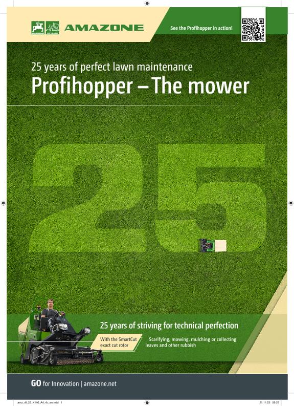 Advertisement „25 years of perfect lawn maintenance – Profihopper – The mower“, A4, 4c, en