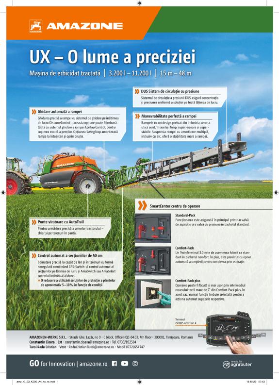 Anzeige „UX – O lume a preciziei“, A4, 4c, ro