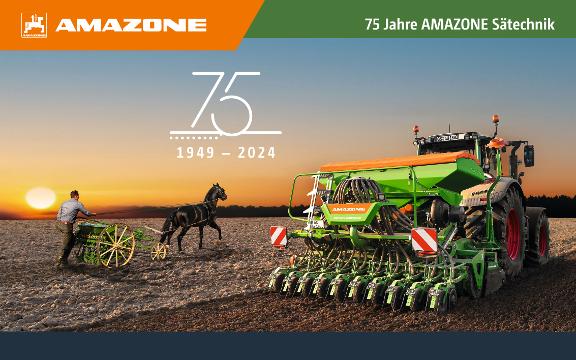 Banner 75 Jahre AMAZONE Sätechnik, 4000 x 2500 mm