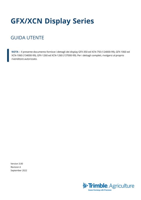Manuale die intruzioni Sterzo automatico Trimble