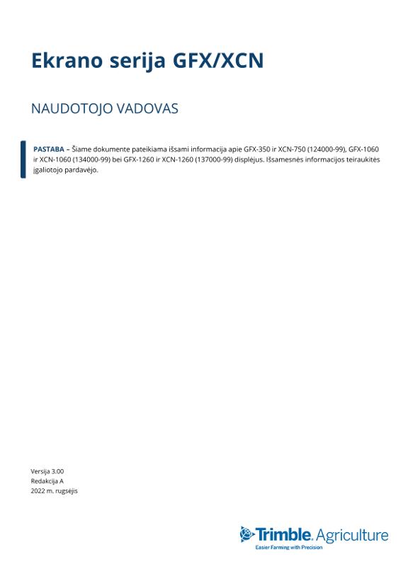 Naudojimo instrukcija  Automatinis vairavimas Trimble