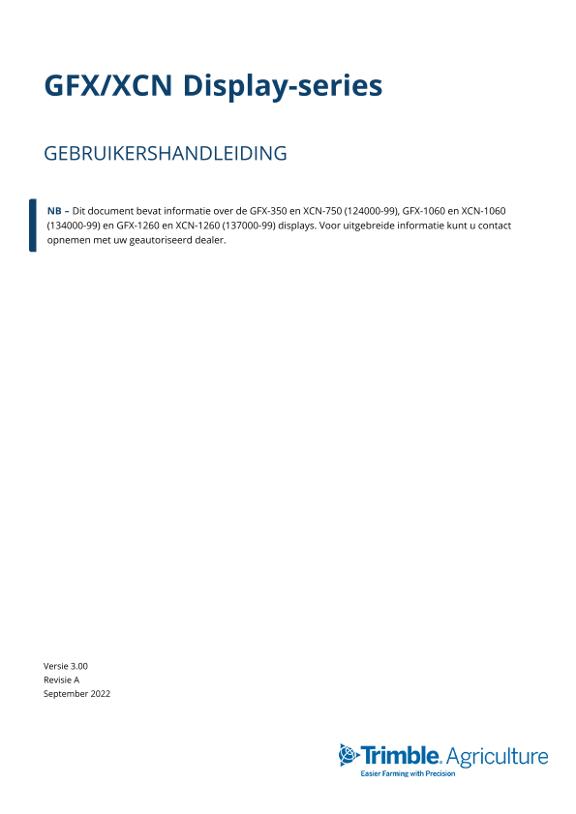 Bedieningshandleiding Automatisch sturen Trimble