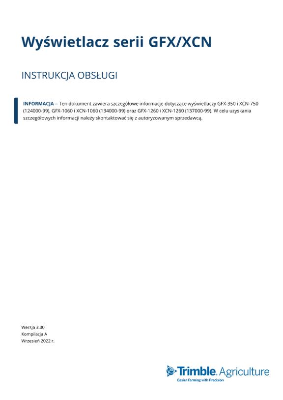 Instrukcja obsługi Automatyczne sterowanie Trimble
