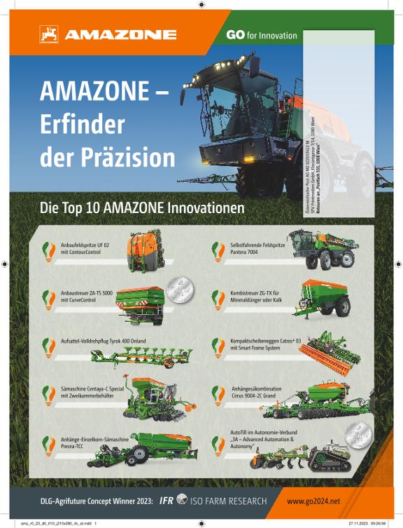 AMAZONE – Erfinder der Präzision, Die Top 10 AMAZONE Innovationen, 210 x 280, 4c, at