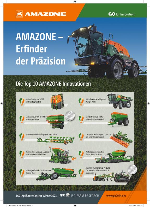 AMAZONE – Erfinder der Präzision, Die Top 10 AMAZONE Innovationen, A4, 4c, de