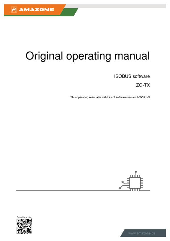Operation manual ISOBUS-Software ZG-TX