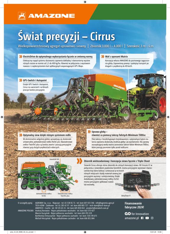 Anzeige „Świat precyzji – Cirrus“, A4, 4c, pl