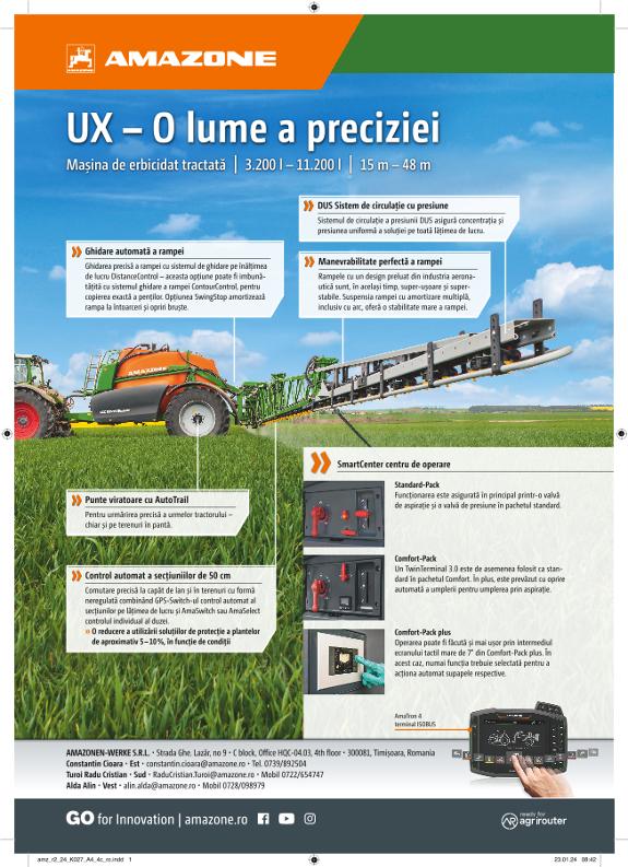 Anzeige „UX – O lume a preciziei“, A4, 4c, ro