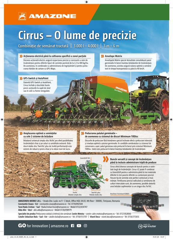 Anzeige „Cirrus – O lume de precizie“, A4, 4c, ro