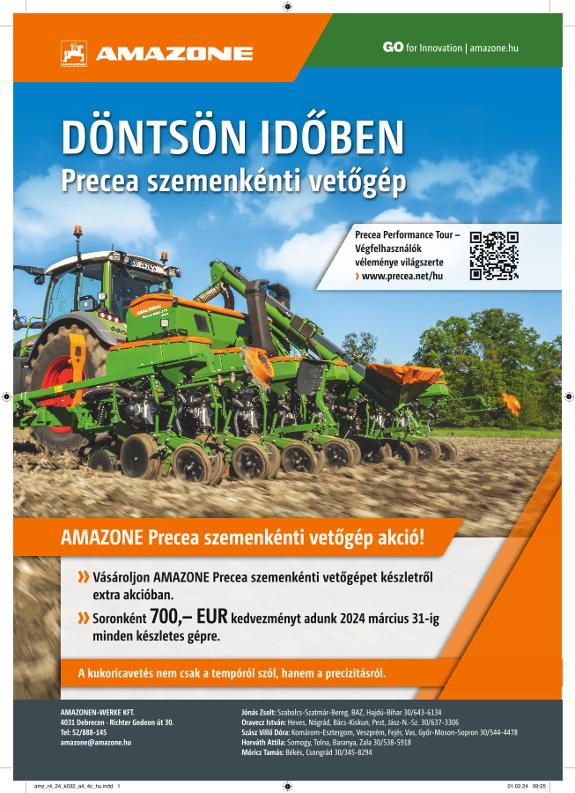 Anzeige „DÖNTSÖN IDŐBEN – Precea szemenkénti vetőgép“, A4, 4c, hu
