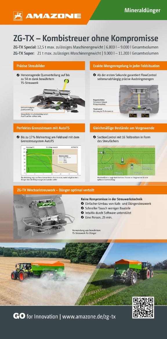 Roll-Up „ZG-TX – Kombistreuer ohne Kompromisse“, Mineraldünger, 1000 x 2000 mm