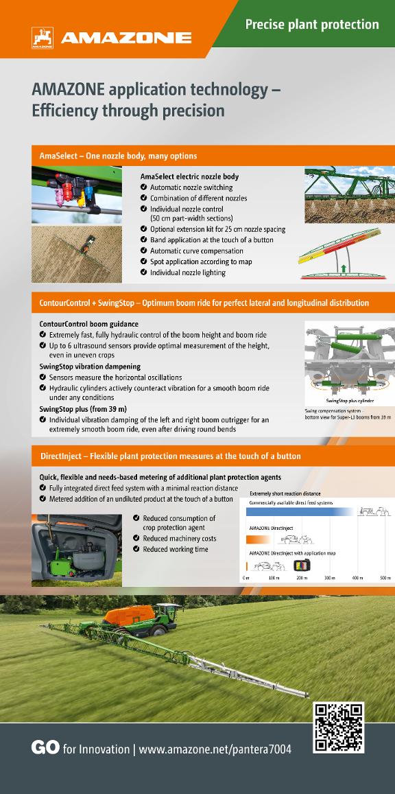 Roll-Up „AMAZONE application technology – Efficiency through precision“, 1000 x 2000 mm