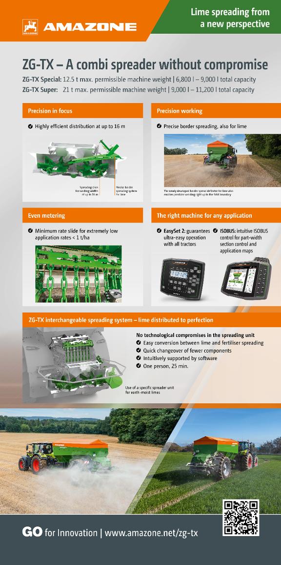 Roll-Up „ZG-TX – A combi spreader without compromise", Lime, 1000 x 2000 mm
