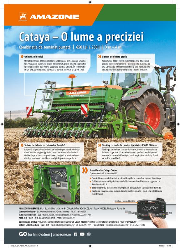 Anzeige "Cataya – O lume a preciziei", A4, 4c, ro
