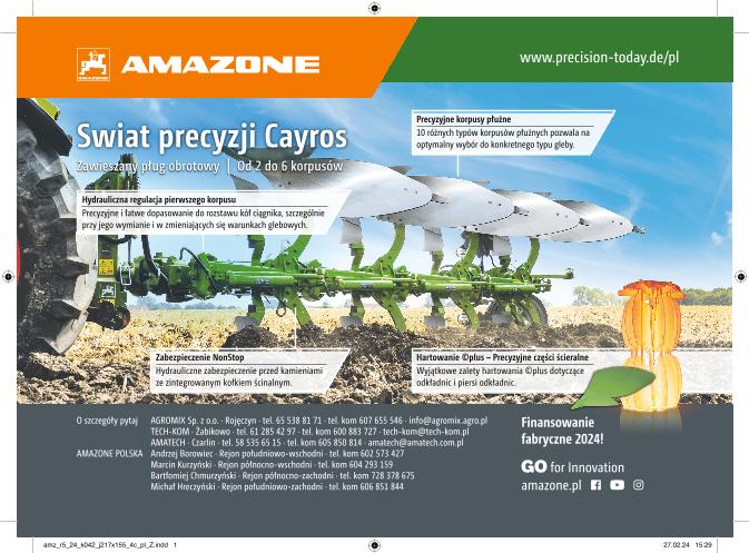 Anzeige „Swiat precyzji Cayros”, 217x155, 4c, pl, Z