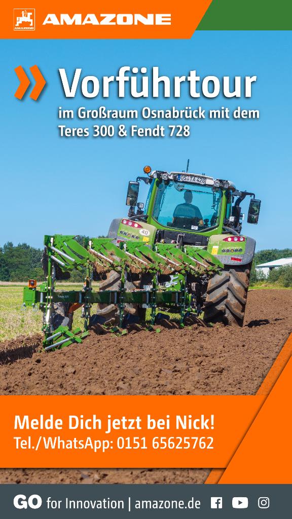 WhatsApp-Anzeige „Vorführtour mit Teres 300 & Fendt 728“, 1080x1920 pix, rgb, de