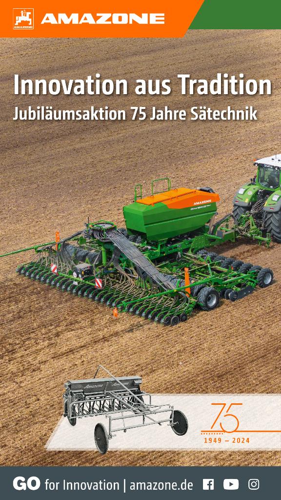 WhatsApp-Anzeige „Innovation aus Tradition – Jubiläumsaktion 75 Jahre Sätechnik“, 1080x1920 pix, rgb, de