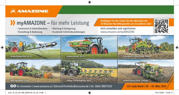 Anzeige myAMAZONE 114. Gady Markt, 200x100, 4c, at, z