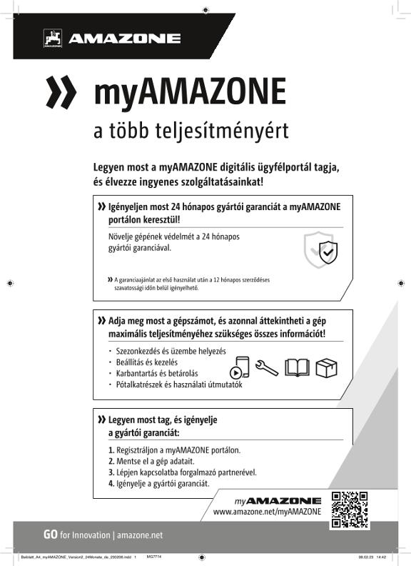 Kiegészítés myAMAZONE 