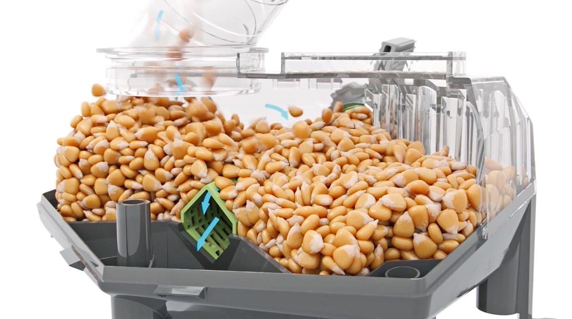 Nehmereinheit gefuellte Saatgutkammer