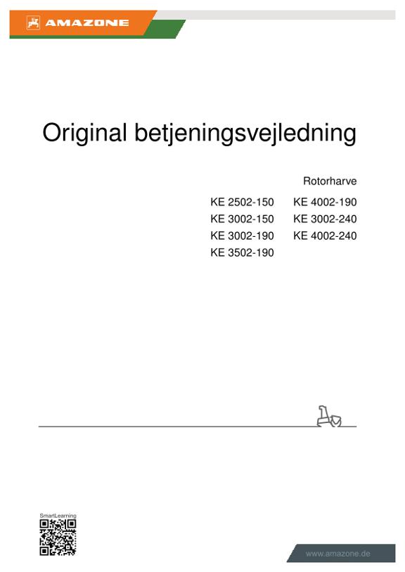 Brugsanvisning KE 2502/3002/3502/4002 Rotamix