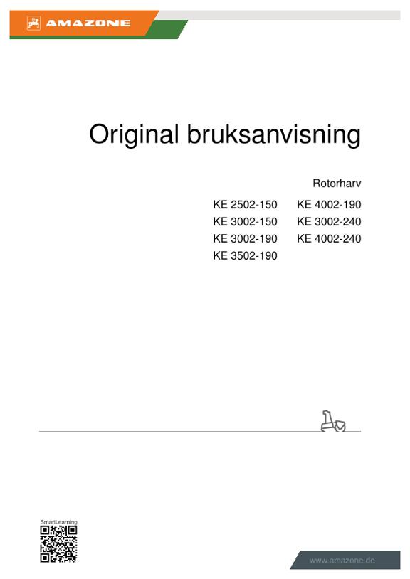 Instruksjonsboka  KE 2502/3002/3502/4002 Rotamix