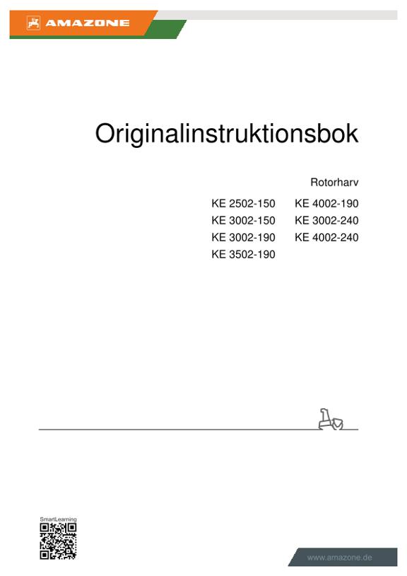 Instruktionsbok KE 2502/3002/3502/4002 Rotamix