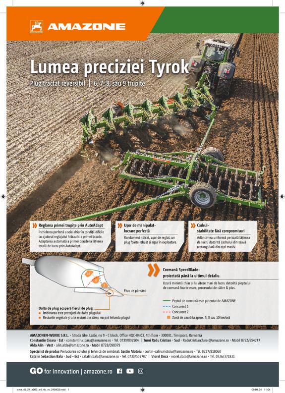 Anzeige „Lumea preciziei Tyrok“, A4, 4c, ro