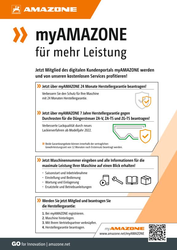 Beiblatt "myAMAZONE für mehr Leistung"