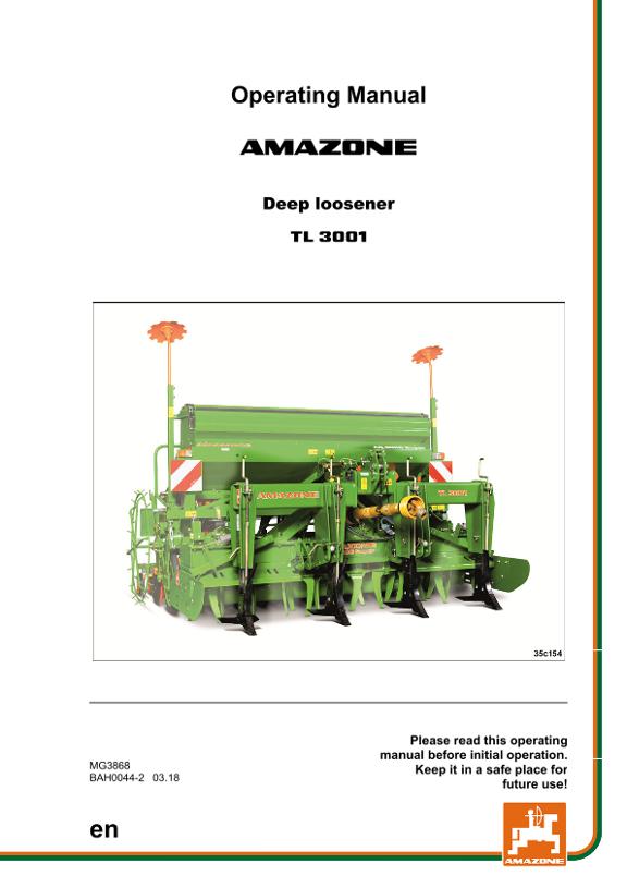 Operation manual TL 3001