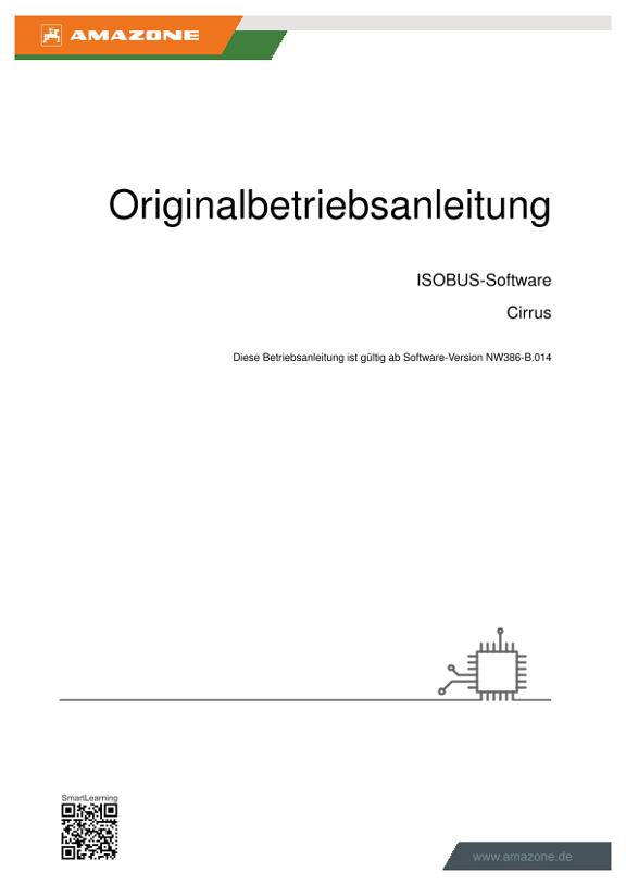 Betriebsanleitung ISOBUS-Software Sämaschine Cirrus 04