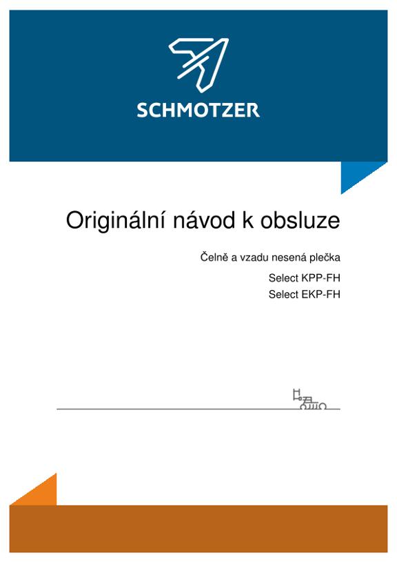 Návod na obsluhu Čelně a vzadu nesená plečka Select KPP-FH/EKP-FH
