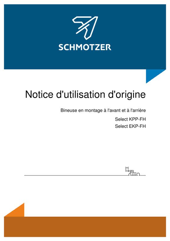 Notice d'utilisation Bineuse en montage à l'avant et à l'arrière Select KPP-FH/EKP-FH