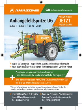 Anzeige „Anhängefeldspritze UG“, 86x120 mm, 4c, at, Z