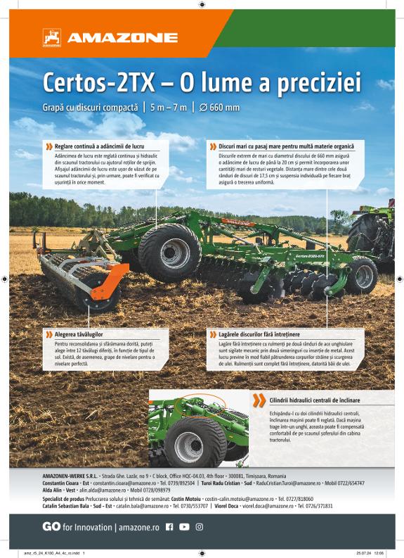 Anzeige „Certos-2TX – O lume a preciziei“, A4, 4c, ro