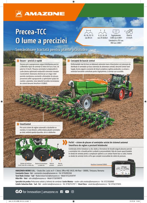 Anzeige „Precea-TCC – O lume a preciziei“, A4, 4c, ro