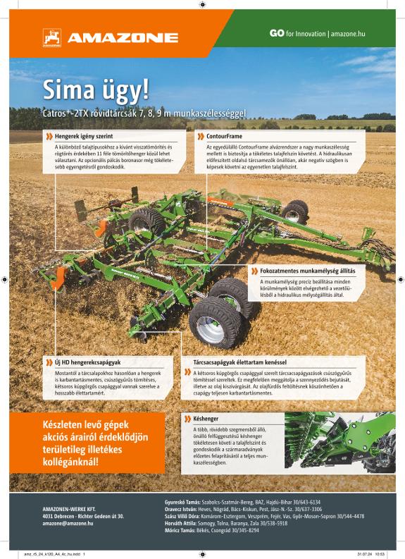 Anzeige „Sima ügy!“ – Catros+-2TX, A4, 4c, hu