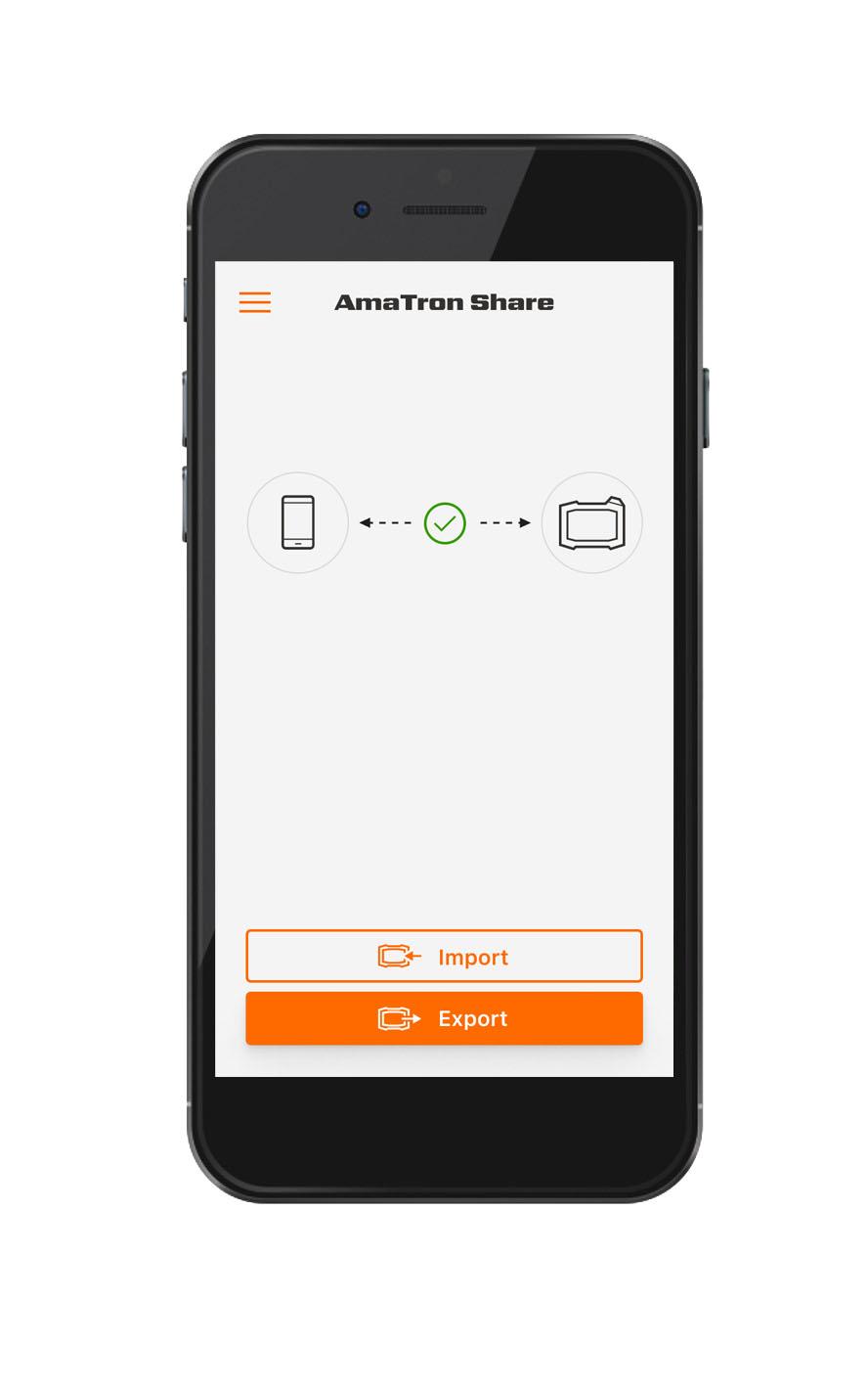 Hauptbildschirm AmaTron-Share