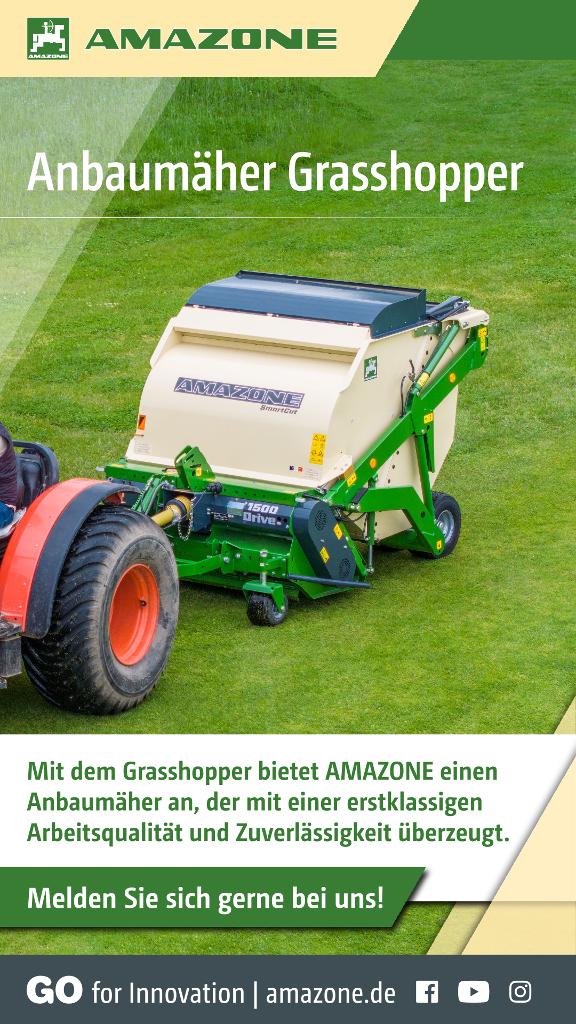 WhatsApp-Anzeige „Anbaumäher Grasshopper“, 1080x1920pix, rgb