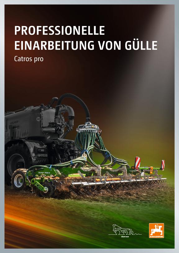 Kundenstopper PROFESSIONELLE EINARBEITUNG VON GÜLLE – Catros pro, 594 x 841 mm