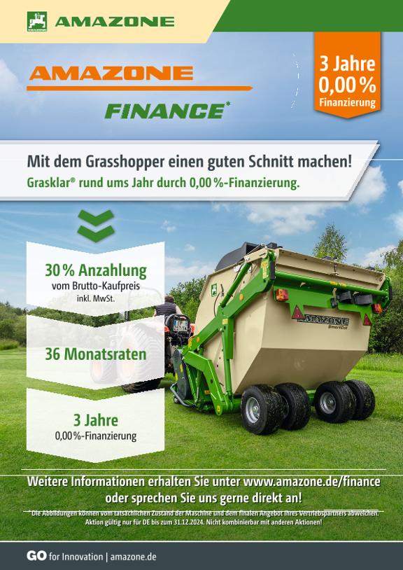 Flyer AMAZONE FINANCE – Mit dem Grasshopper einen guten Schnitt machen!, A4