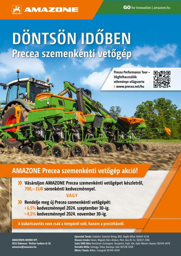 Anzeige „DÖNTSÖN IDŐBEN – Precea szemenkénti vetőgép“, A4, 4c, hu