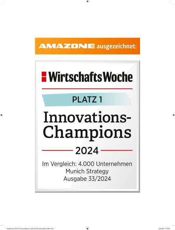 Auszeichnung Wirtschaftswoche Innovationschampions 2024, 300x400