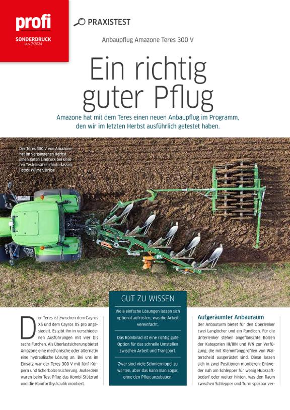profi Sonderdruck Amazone Teres 300V 4+1 - Ein richtig guter Pflug - 2024-07