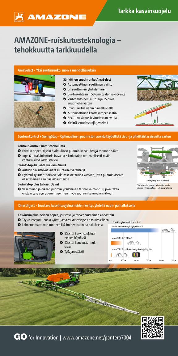 Roll-Up „AMAZONE-ruiskutusteknologia – tehokkuutta tarkkuudella“, 1000 x 2000 mm