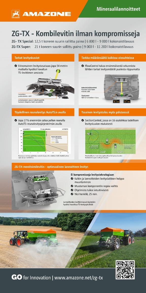 Roll-Up „ZG-TX - Kombilevitin ilman kompromisseja“, Mineraalilannoitteet, 1000 x 2000 mm