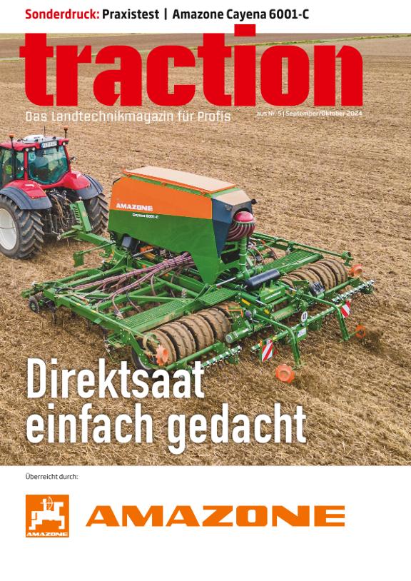 traction Sonderdruck Praxistest - Amazone Cayena 6001-C 05/2024