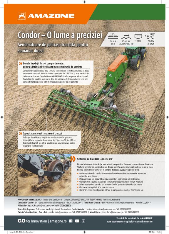 Anzeige „Condor – O lume a preciziei“, A4, 4c, ro