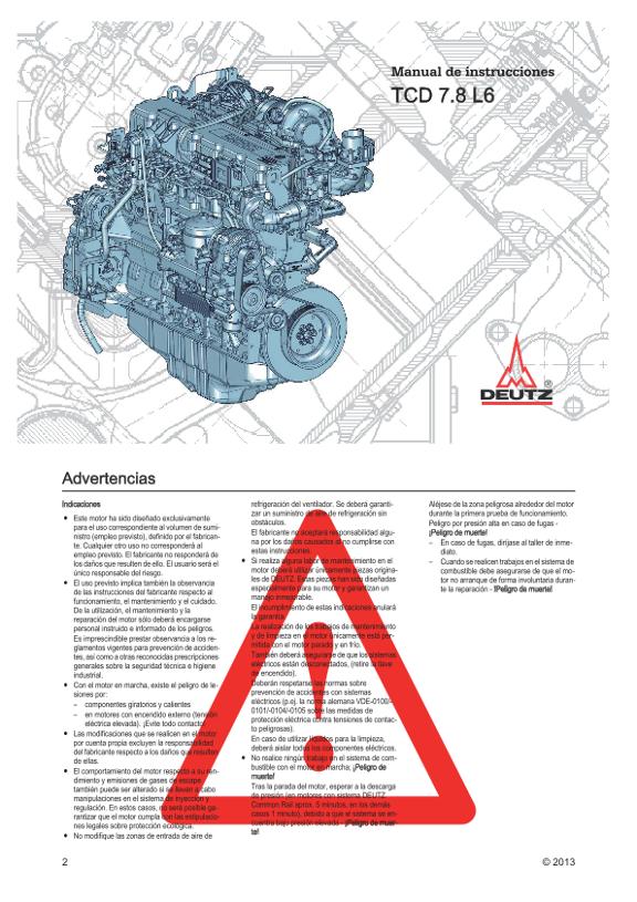 Manual del operador Deutz TCD 7.8 L6 EU 3