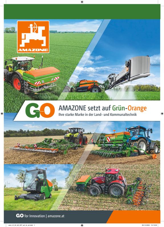 GO AMAZONE setzt auf Grün-Orange, DINA4, 4c, at